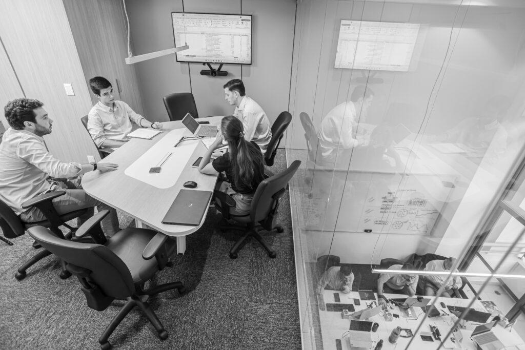 PowerFunnels team planning a Google Ads strategy