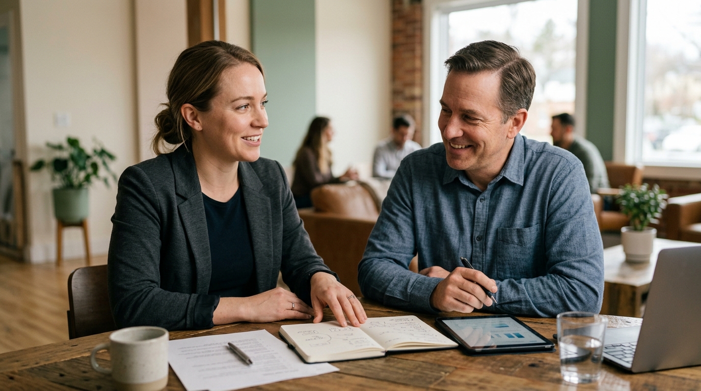Agency strategist onboarding a local business client